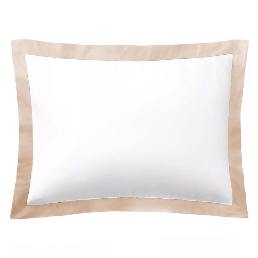 Ralph Lauren Home Organic Cotton Sateen Border Standard Sham Coastal Sand - NWT